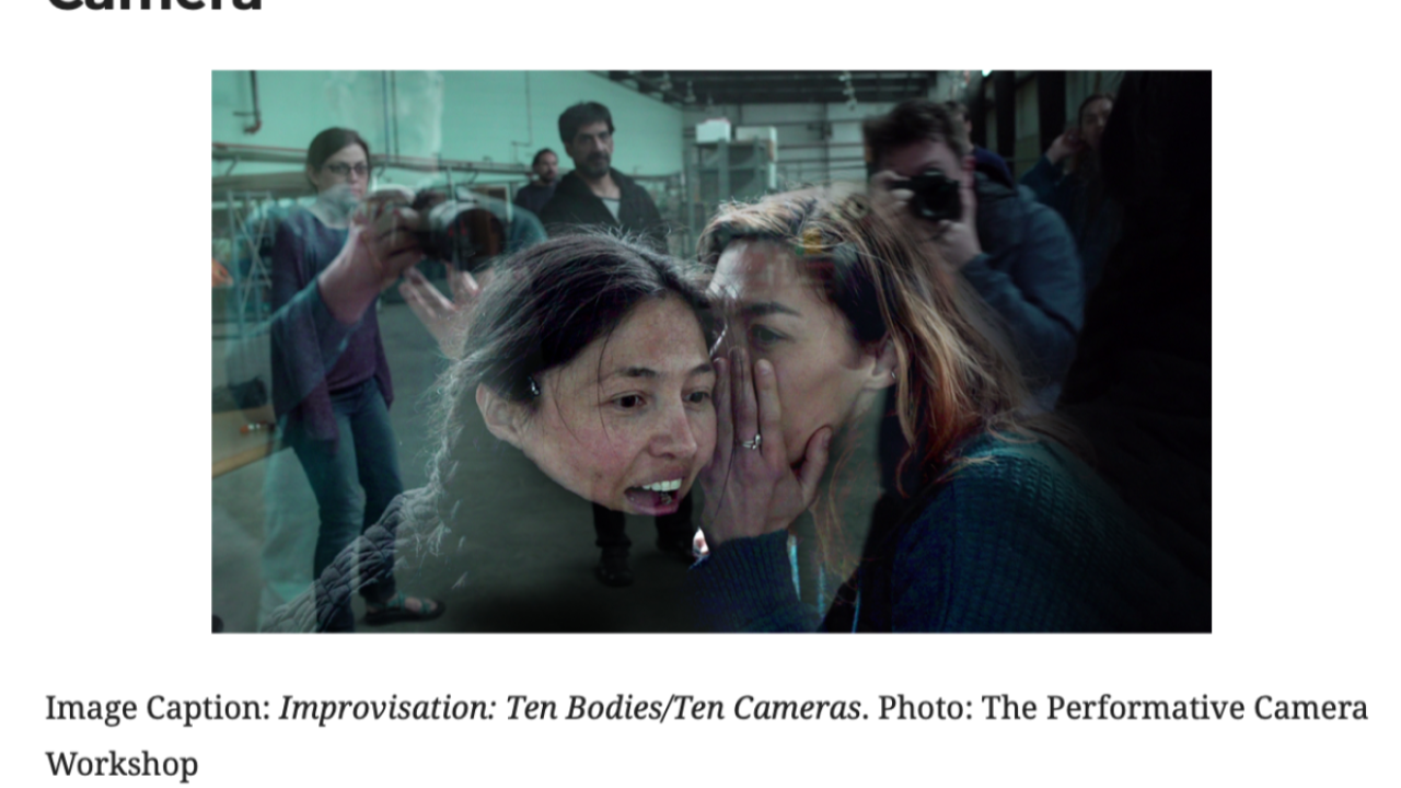 Journal cover reading "Vol. 6 No. 1 (2020): Copresence with the Camera" over a blurred photo of two people close together with a crowd in the background.